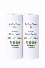 Durable Art Easel Paper Roll 17.75" x 100 Feet 2 Pack for Kids Crafts, Drawin...