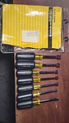 Vintage 1996 Klein Tools 7-Piece Cushion-Grip Nut-Driver Set Excellent Condition