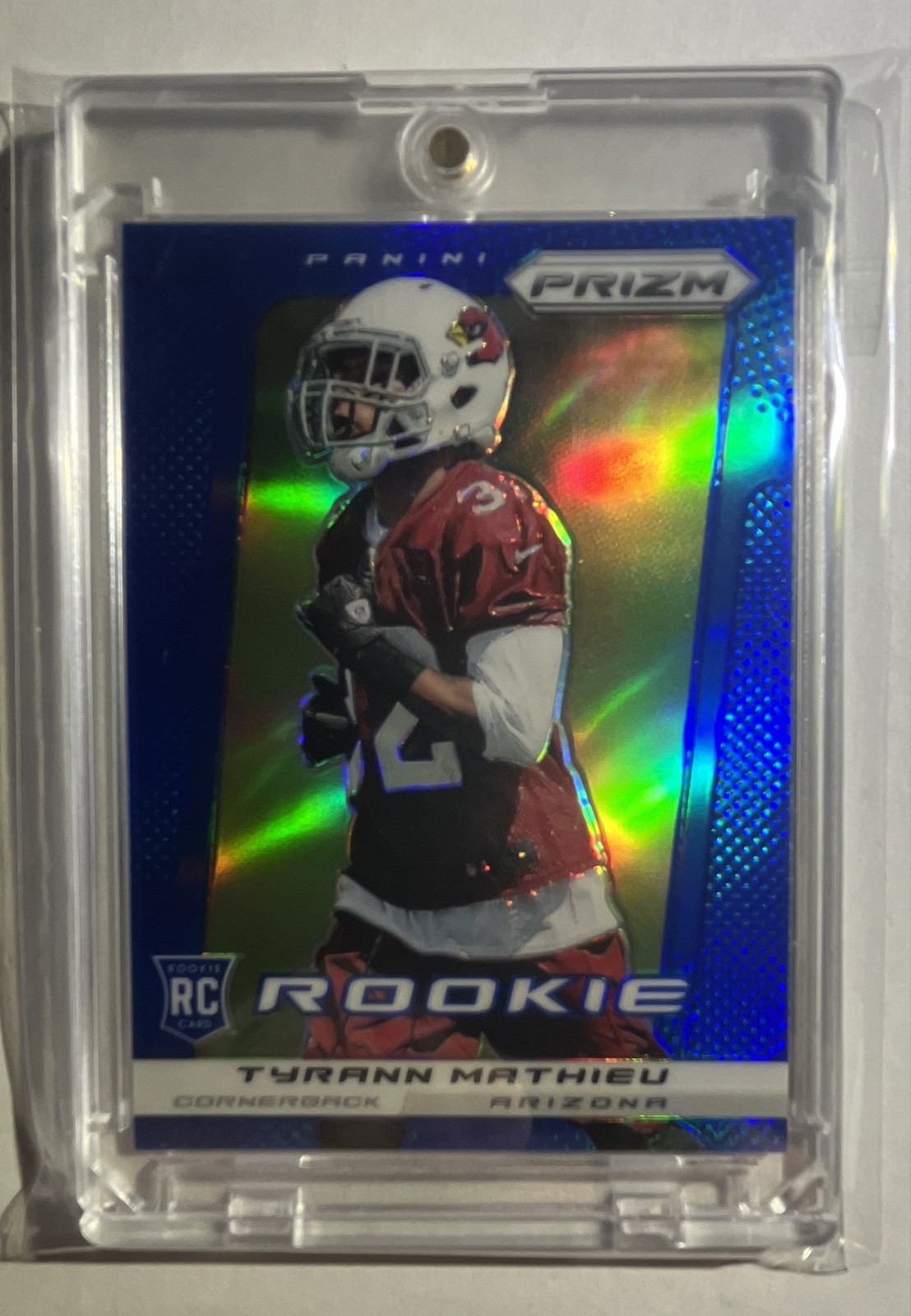 2013 Panini Prizm - Rookie Tyrann Mathieu #296 Blue Prizm (RC)