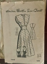 RARE Uncut Marian Martin T9440 1940s Sun Dress Weskit B30 Vintage Original