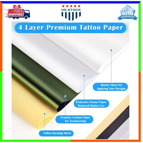 50 Sheets Tattoo Transfer Paper A4 Stencil Paper for Tattooing 8.25 x 11.75 Inch image 4