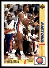 Dennis Rodman 1991-92 Upper Deck  #50 Pistons NBA READ FREE SHIP AutographDen
