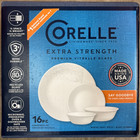 New Corelle Winter Frost White Extra Strength 14-Piece Dinnerware Set 1148417