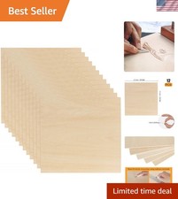 Versatile 12-Pack Basswood Plywood Sheets - Ideal for DIY Crafts  Models