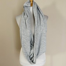Lululemon Gray Striped Vinyasa Infinity Scarf Convertible Wrap Women's