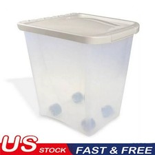 25 lb Dog Food Storage Container on Wheels Box Organizer Fresh-Tite Seal Bin