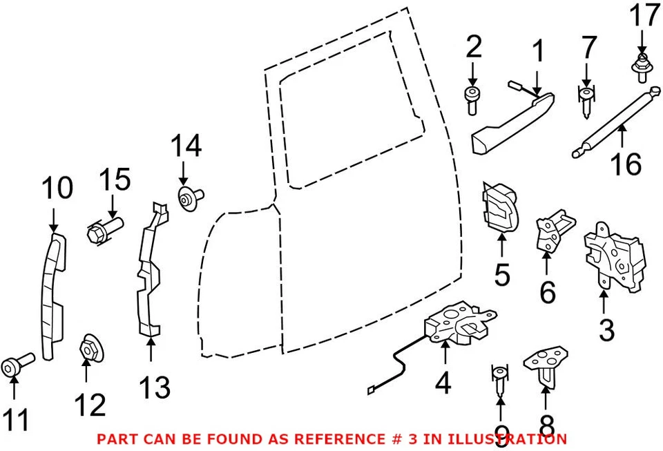 Conjunto de pestillo de puerta genuino para Mini 51492754459 Foto 3 de 3