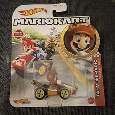 Hot Wheels Mario Kart Tanooki Mario Standard Kart Die-Cast Car 1:64