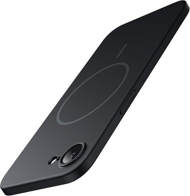 JETech Magnetische Ultra Slim Hülle für iPhone 17e/16e, Matt Schwarz,
