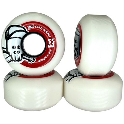 MOB Wheels Skateboard-Rollen SKULL ''hybrid-soft'' 85A/55mm (4er Set)