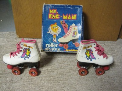 Rare Vintage 1982 Ms Pac-Man Arcade Roller Skates by Brookfield In Original Box