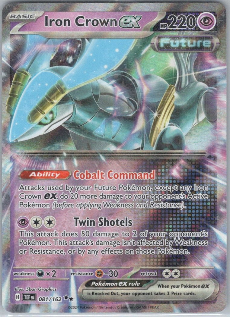 Iron Crown ex - 081/162 #81/162 (Holo) (NM) SV05: Temporal Forces TEF Pokemon