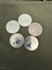 1 oz silver bullion rounds lot of 5