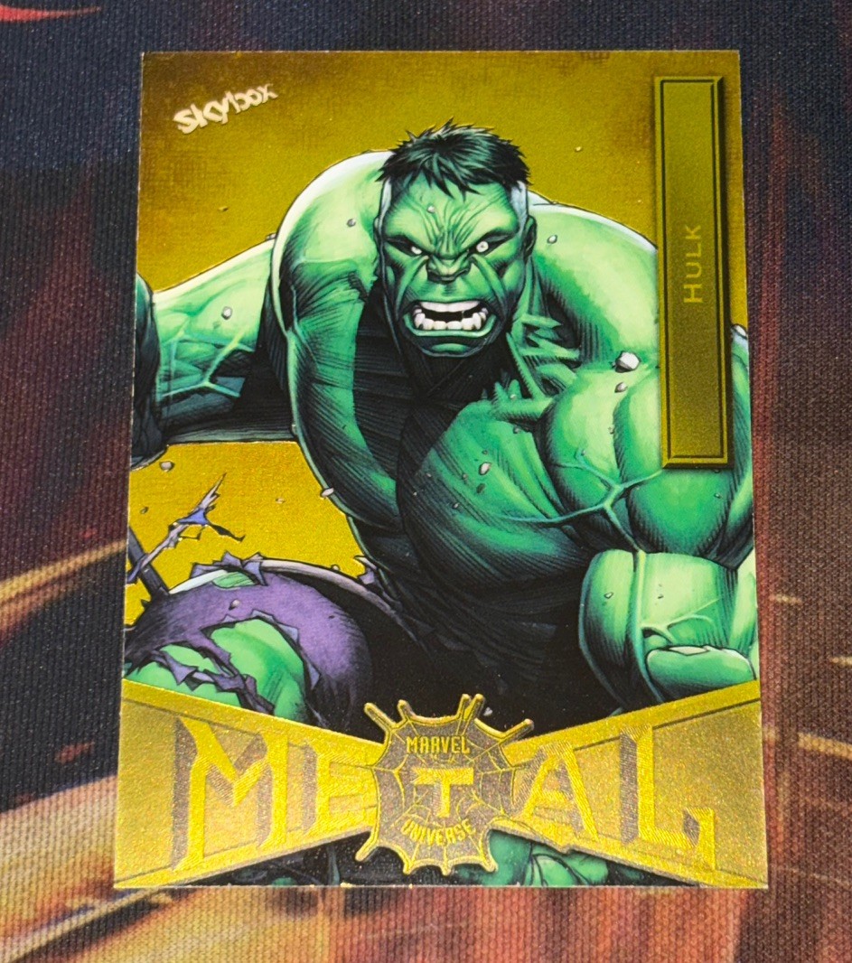 2021 SkyBox Metal Universe Marvel Spider-Man Man - Yellow FX #33 Hulk
