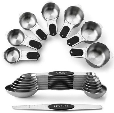 Spring Chef Magnetic Measuring Cups Spoons Set Patented Strong N45 Magnets