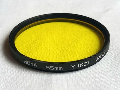 Filter Hoya 55 mm Y(K2) Japan Yellow/Gelb in Original Plastik Case