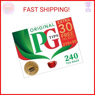 PG Tips Black Tea Non-Pyramid Tea Bags - 240 Count
