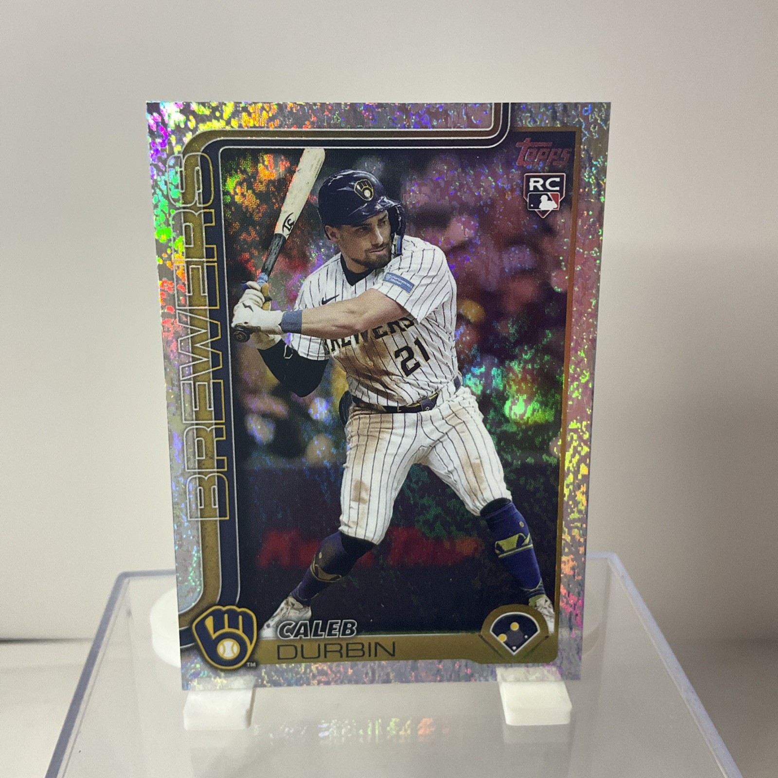 2025 Topps Update- Caleb Durbin (RC) HOLO FOIL #US170, Brewers