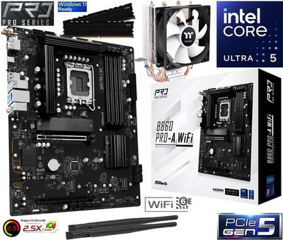 PC Aufrüstkit Intel Core Ultra 5 245KF bis 64GB DDR5 mit ASRock B860 Pro-A WiFi