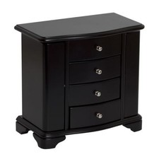 Sabrina Musical Jewelry Box Traditional Style Rectangle Sturdy Black Finish