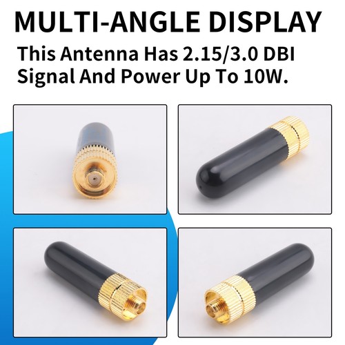 2X (antena walkie-talkie SRH-805S Dwupasmowa antena, antena kciukowa 5 cm, Mul7695 - Zdjęcie 4 z 7