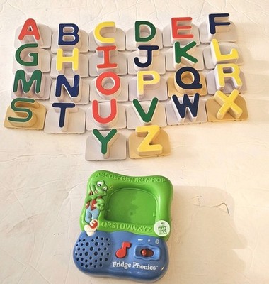 Leap Frog Fridge Phonics Magnetic Upper Case Letters COMPLETE Set 2002 WORKS
