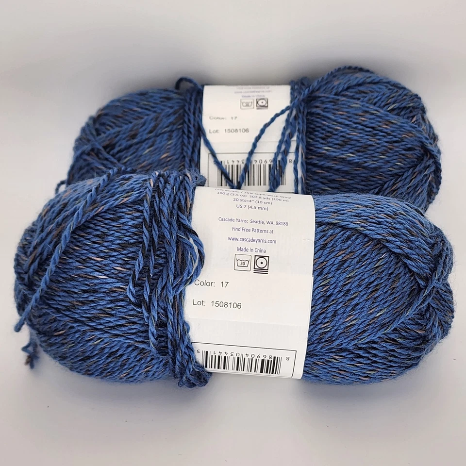 Cascade Yarns Bentley Yarn - Color #17 Multi Blue Matching Lot - Image 3 of 4