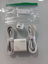 Anker 70W/30W Wall Charger Bundle Foldable Plugs 2 6ft USB C-C Cables
