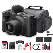 Canon PowerShot V1 4K Vlogging Camera 64GB Battery Bundle