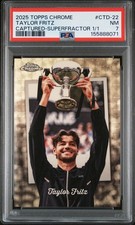 Marketplace image: 2025 TOPPS CHROME TENNIS CAPTURED SUPERFRACTOR 1/1 TAYLOR FRITZ 1/1 PSA 7