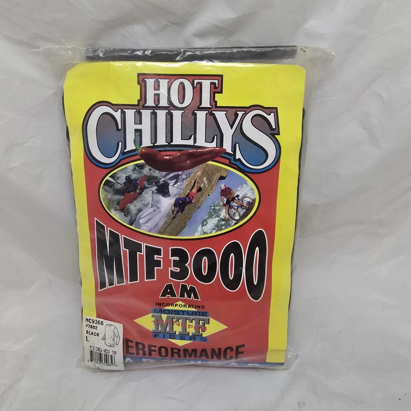 Hot Chillys MTF3000 AM Black Performance Men's L Longsleeve Crewneck Base Layer