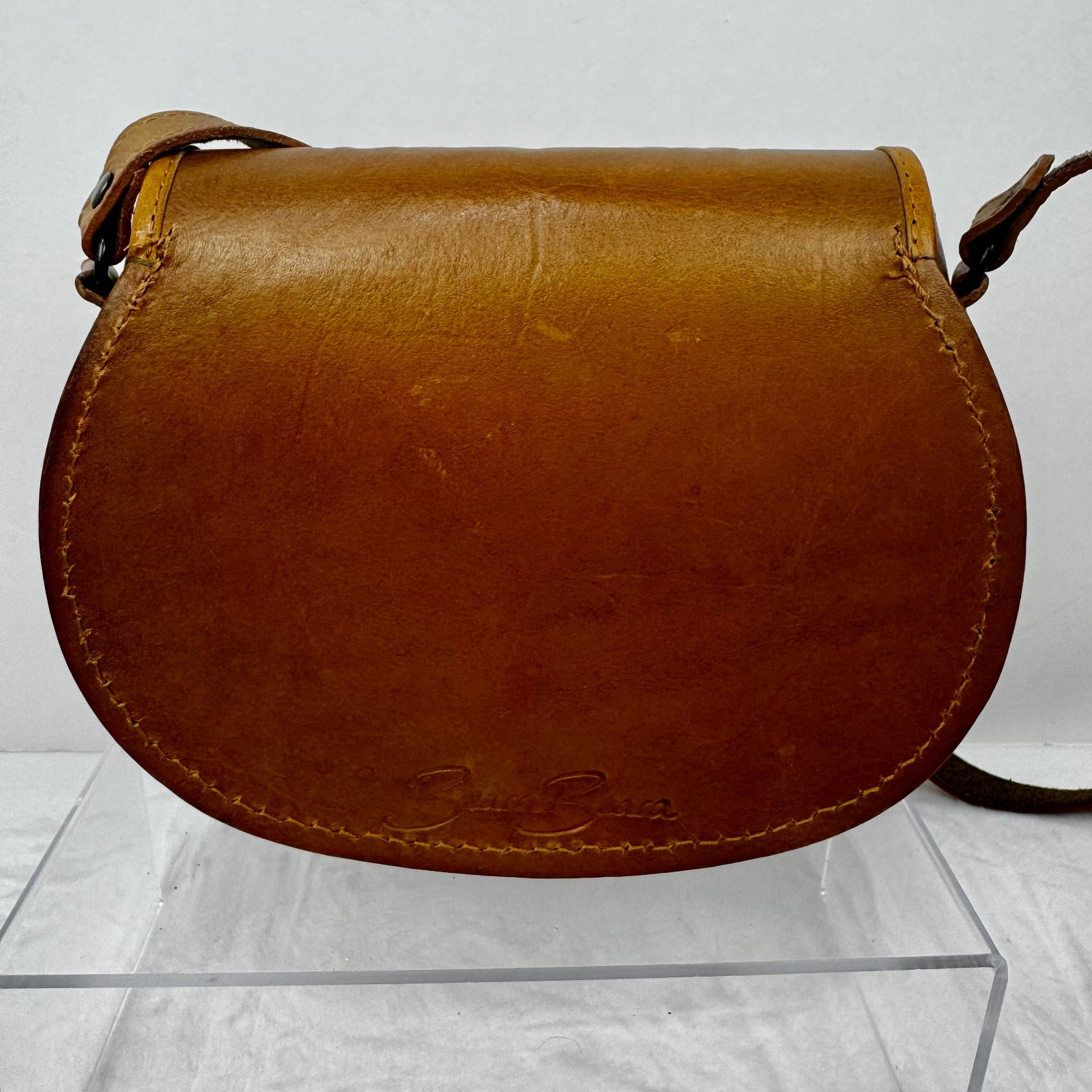 Beara Beara Structure Tooled Caramel Genuine Leat… - image 7