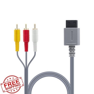 Mcbazel Wii AV Cable 3 RCA Gold
