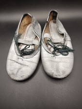 Vintage Capezio Ballet Slippers - Silver Child Size 9.5 Decorative