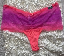 NWT CACIQUE Sude Side Floral Lace Thong Panties Size 18/20