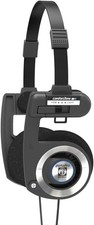 Porta Pro Black On-Ear Headphones, Retro Style, Collapsible Design, Case Include