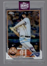 Topps Archives Signature Series Riley Greene 2023 Chrome Autograph Auto 05/20