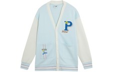 PUMA Color Block Casual Long Sleeve Knit Top