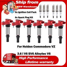 6x Ignition Coil Pack For Holden Commodore VZ SV6 Alloytec 3.6L + Spark Plug kit