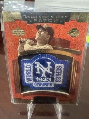 004 UD Sweet Spot Classic Mel Ott Patch 1933 Giants WS Champs 192/200 HOF