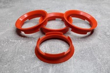 4x SET Zentrierringe Distanzringe 63,4 mm x 57,1 mm rot für Alufelgen