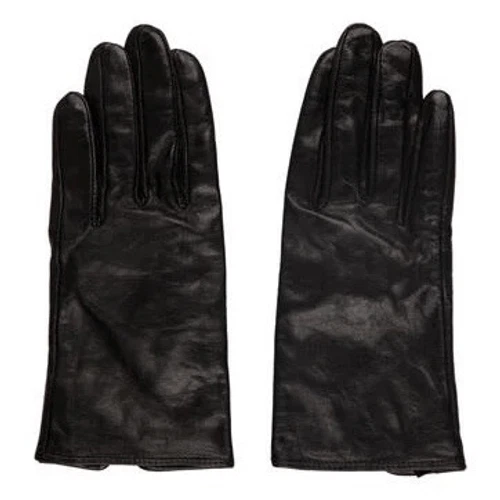 Carolina Amato Goatskin Leather Driving Gloves Black, Women’s Medium, Italian