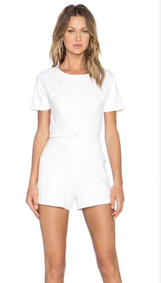 Rachel Zoe Delaney Mameluco Mono Talla 10 Blanco Fiesta Verano Copa Melbourne Foto 2 de 4