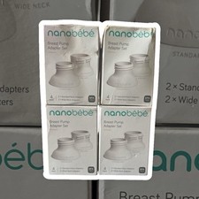 4 Pack Nanobebe Breast Pump Adapters for Ameda Medela Baby Bottle Converter
