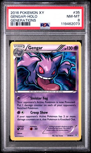 Gengar graded PSA 8 for sale on eBay