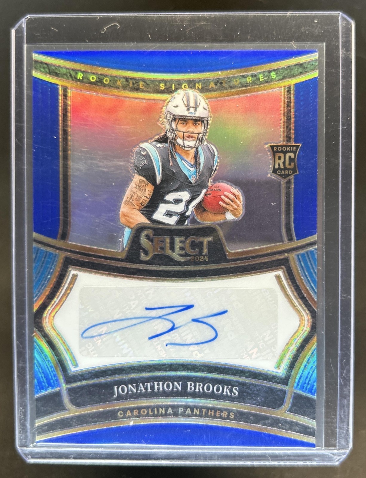 Jonathon Brooks Panini Select Rookie Signatures #RSPJBS Blue