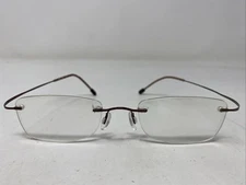 MARCHON AIRLOCK 720 062 140mm Burgundy Metal Rimless Eyeglasses Frame —L83