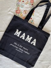 Mama Mother Mommy Canvas Tote Bag Personalize Inspirational Quote Add Name