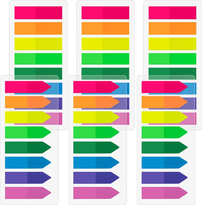 1200 selbstklebende Haftnotizen Tabs Set für Organisation und Markierung in 8 Fa