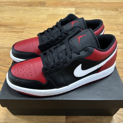 Nike Air Jordan 1 Low - Black/Gym Red - White - Men s 10 US (New/DS)